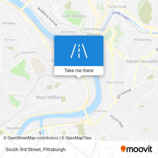 South 3rd Street map