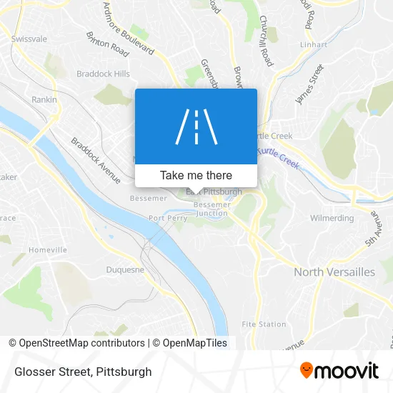 Glosser Street map
