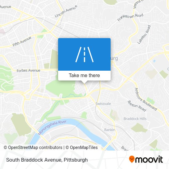 South Braddock Avenue map