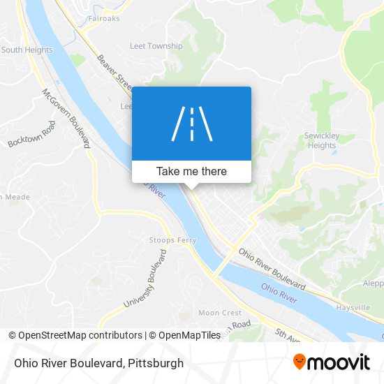 Mapa de Ohio River Boulevard