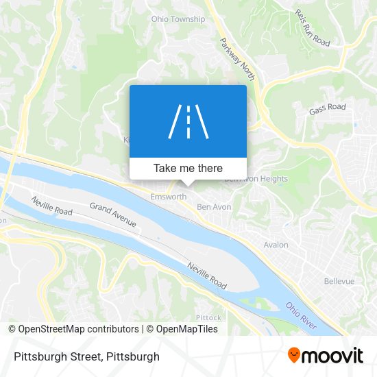Mapa de Pittsburgh Street