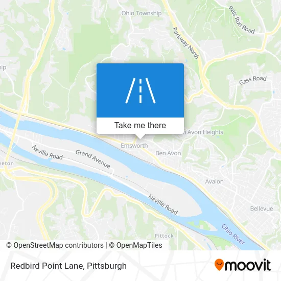 Redbird Point Lane map