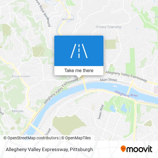 Allegheny Valley Expressway map