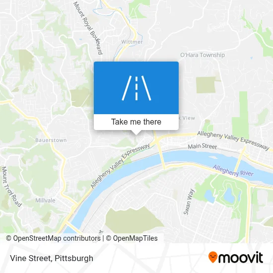 Vine Street map