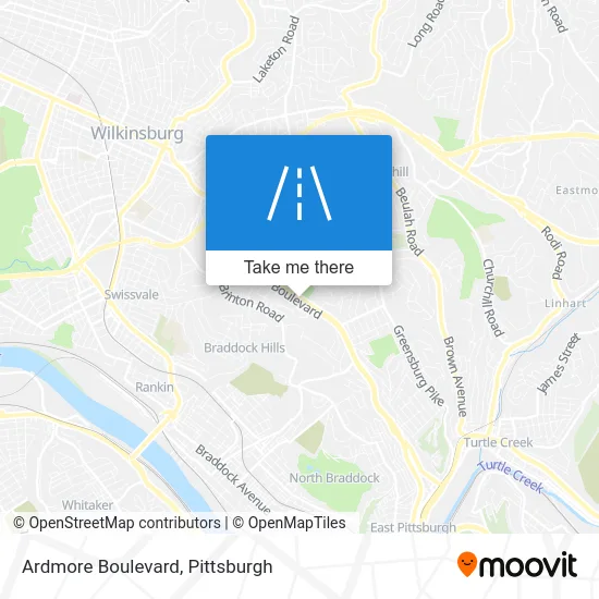 Ardmore Boulevard map