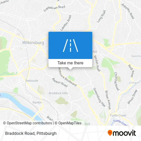 Braddock Road map