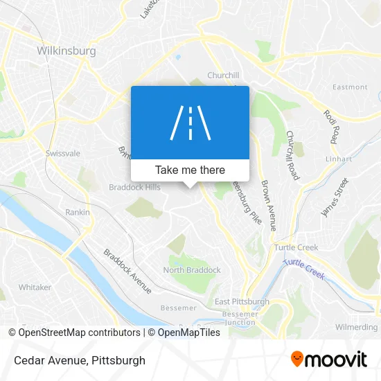 Cedar Avenue map
