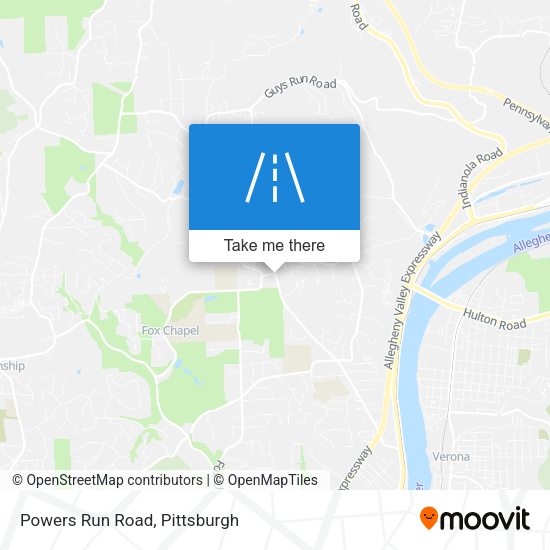 Mapa de Powers Run Road