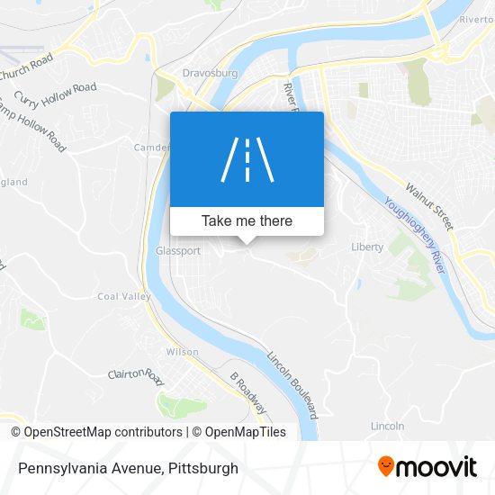 Mapa de Pennsylvania Avenue