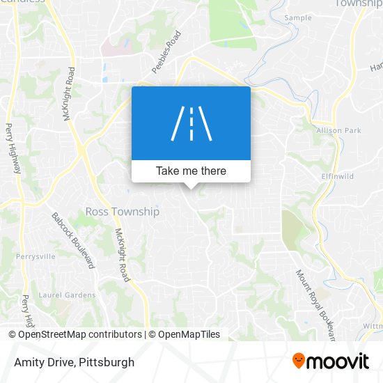 Amity Drive map