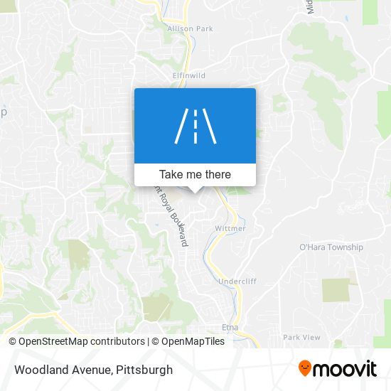 Woodland Avenue map