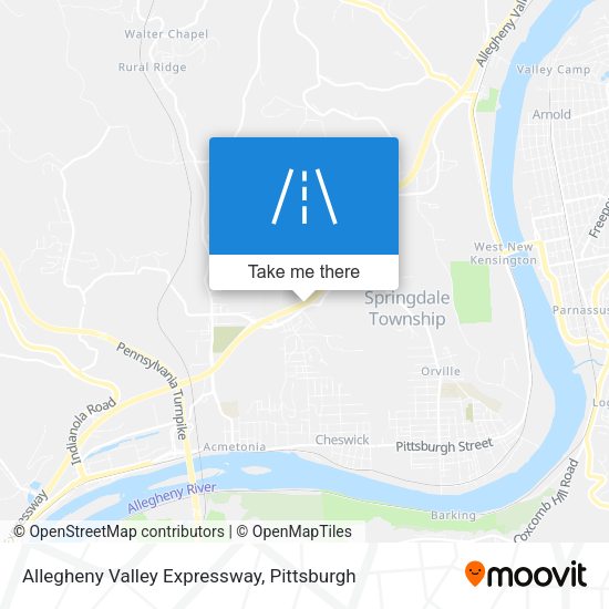 Mapa de Allegheny Valley Expressway