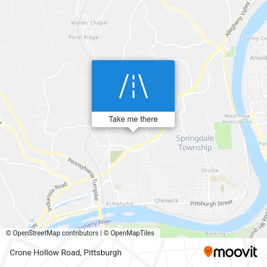 Crone Hollow Road map