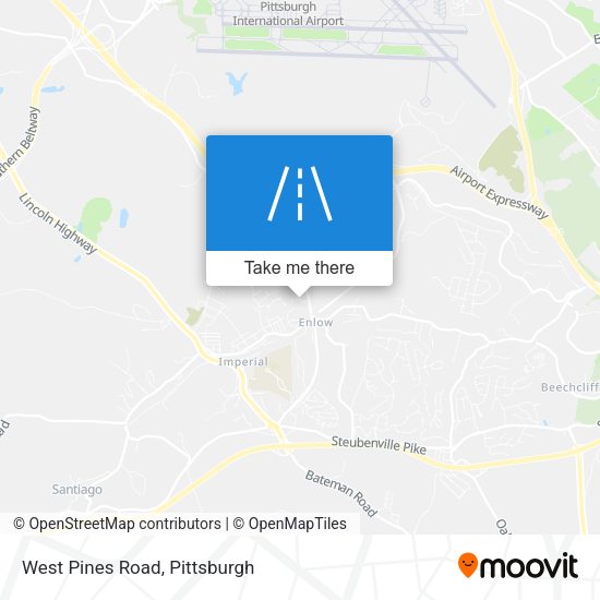 West Pines Road map