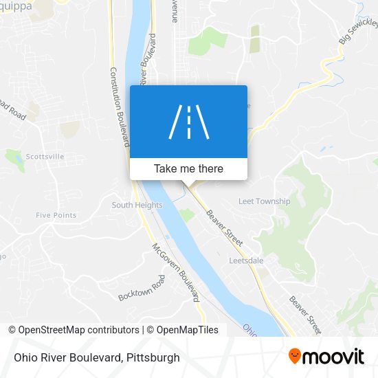 Mapa de Ohio River Boulevard