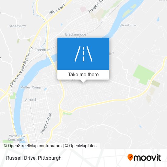 Mapa de Russell Drive
