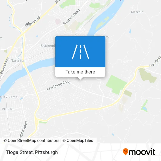 Mapa de Tioga Street