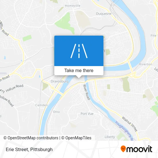 Erie Street map