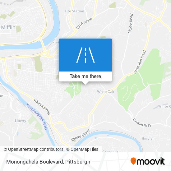 Mapa de Monongahela Boulevard