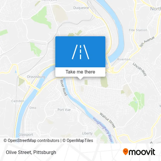 Olive Street map