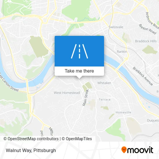 Walnut Way map