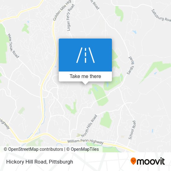 Hickory Hill Road map