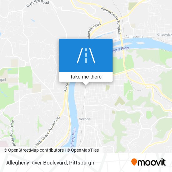 Allegheny River Boulevard map