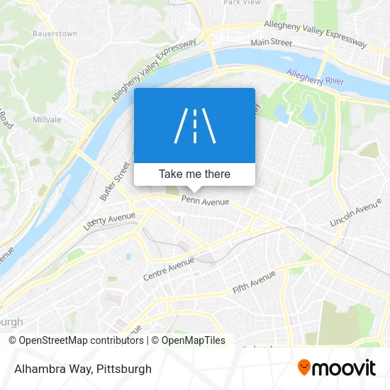 Alhambra Way map