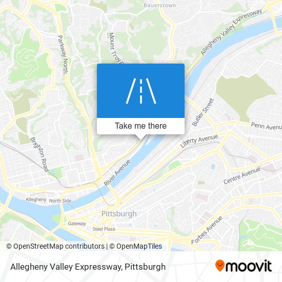 Mapa de Allegheny Valley Expressway