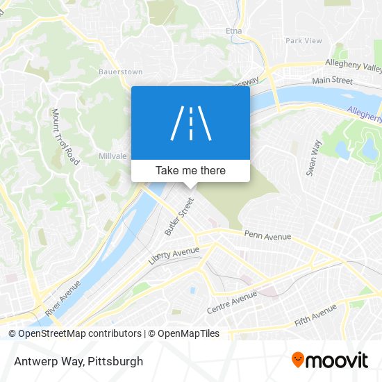 Antwerp Way map