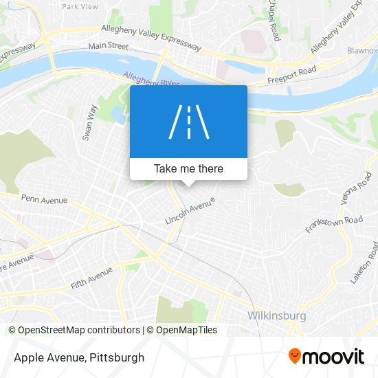 Apple Avenue map