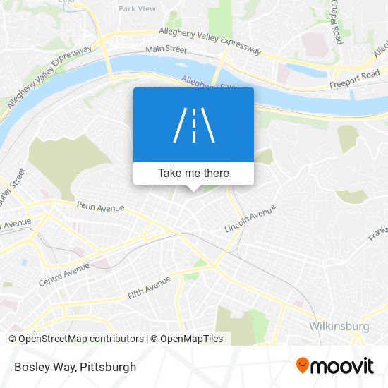 Bosley Way map