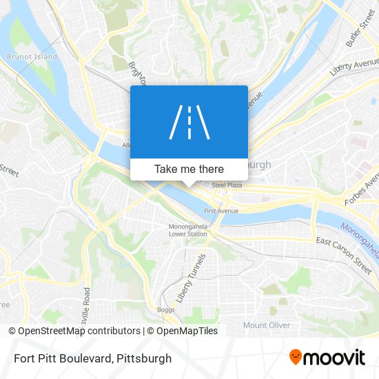 Fort Pitt Boulevard map