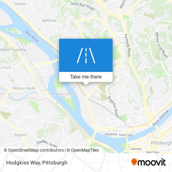 Hodgkiss Way map