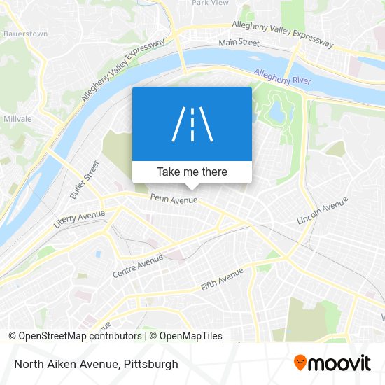 Mapa de North Aiken Avenue