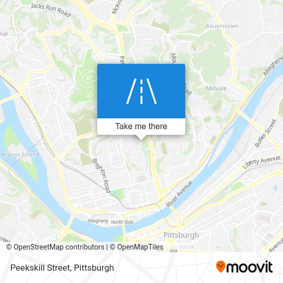 Peekskill Street map