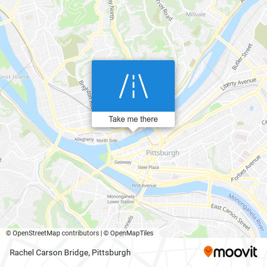 Mapa de Rachel Carson Bridge