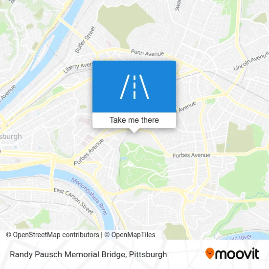 Randy Pausch Memorial Bridge map