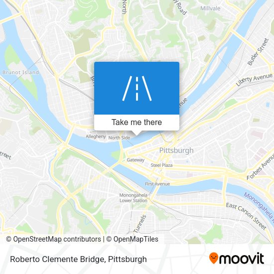 Roberto Clemente Bridge map