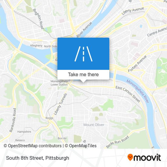Mapa de South 8th Street
