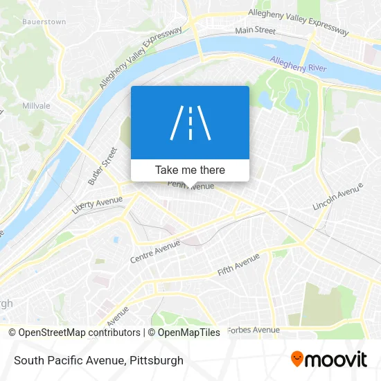 Mapa de South Pacific Avenue