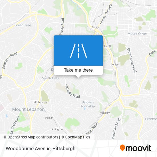 Mapa de Woodbourne Avenue