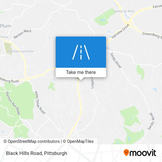 Mapa de Black Hills Road