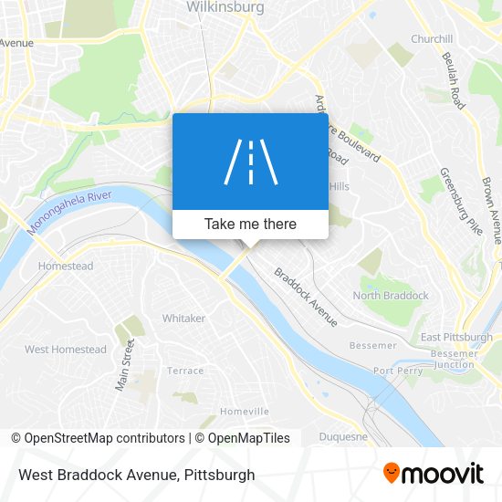 West Braddock Avenue map
