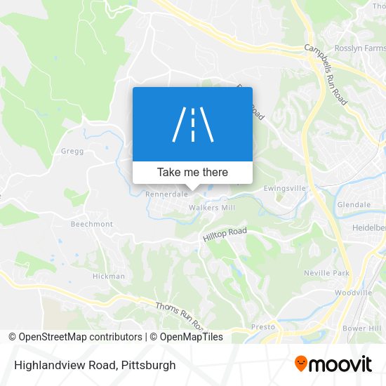 Highlandview Road map