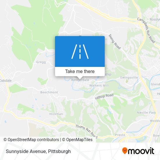 Sunnyside Avenue map