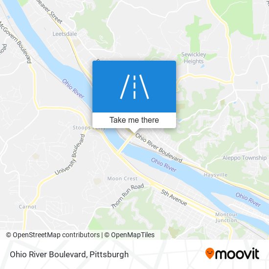 Ohio River Boulevard map