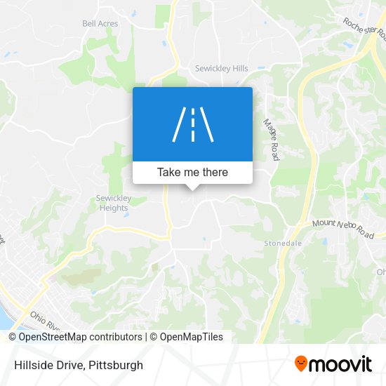 Mapa de Hillside Drive