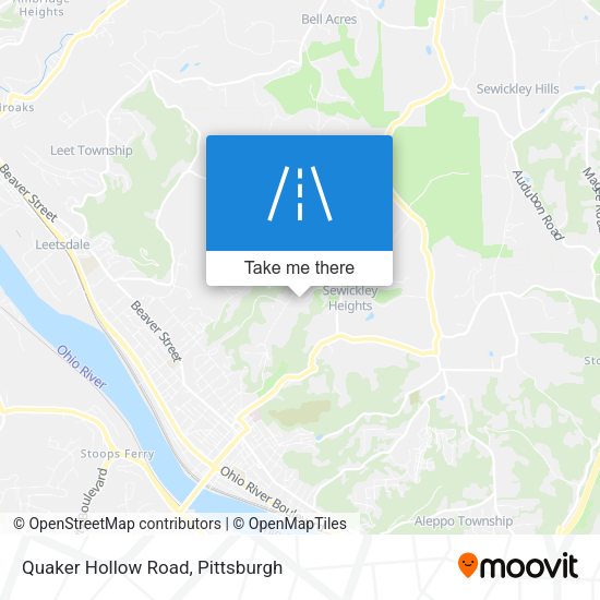 Quaker Hollow Road map