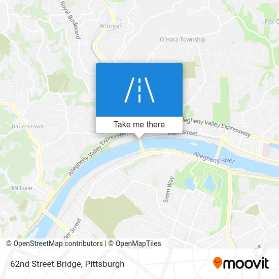 62nd Street Bridge map